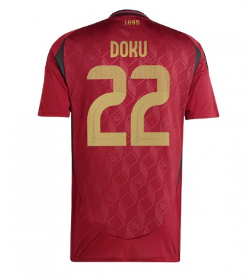 Bélgica Jeremy Doku #22 Primera Equipación Eurocopa 2024 Manga Corta